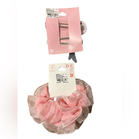 Claire's Sparkling Hair Set - Purple and Blue - White and Pink - Picture 2 of 2